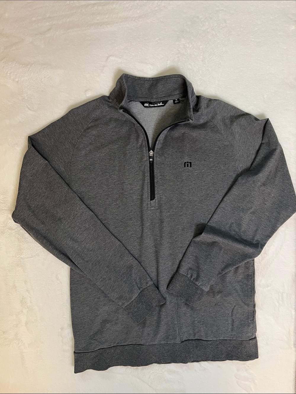 Travis Mathew Zachary Half Zip Pullover Gray Size M